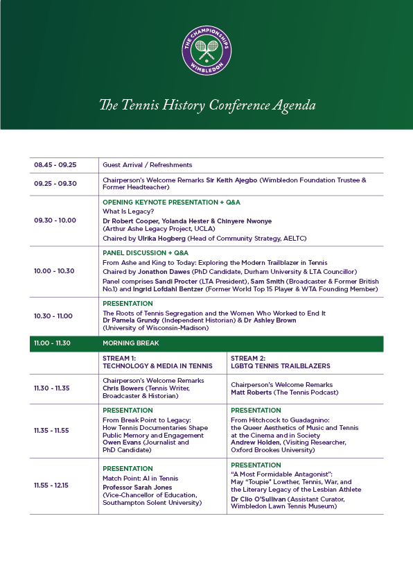 Conference schedule 2025 in the morning